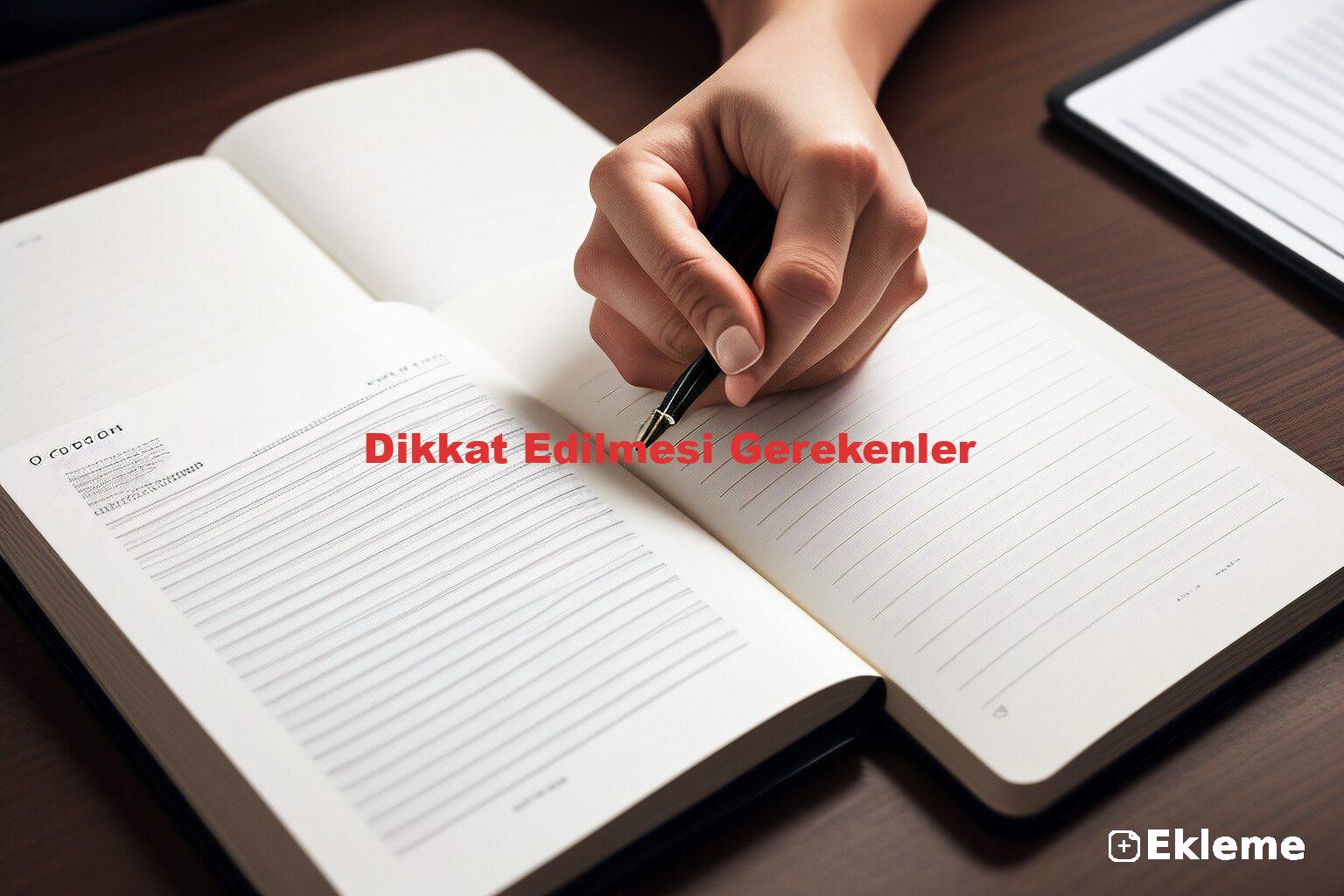 Dikkat Edilmesi Gerekenler