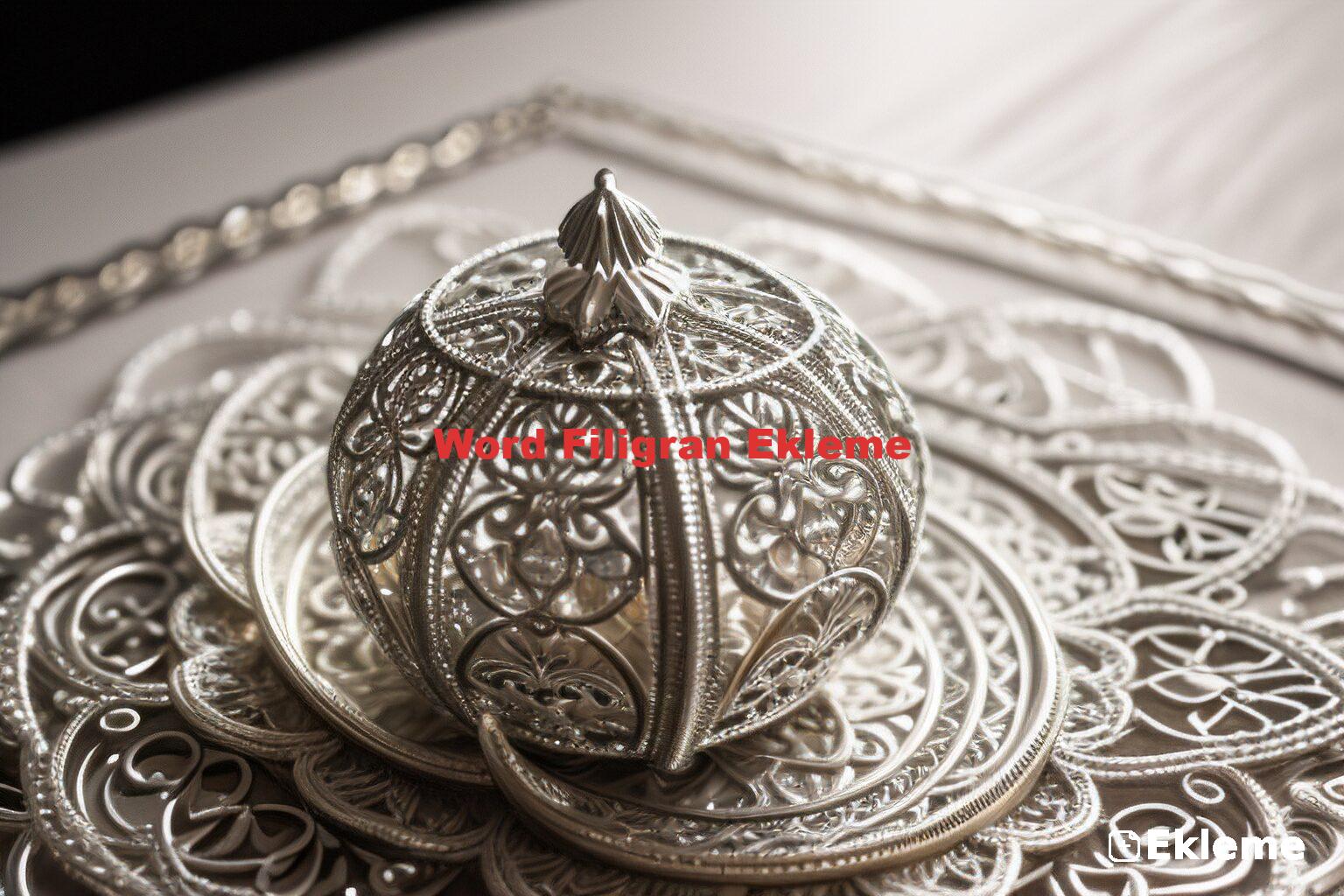 Word Filigran Ekleme