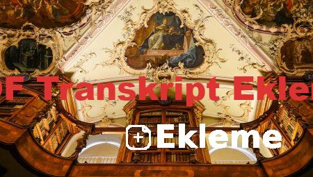 AÖF Transkript Ekleme
