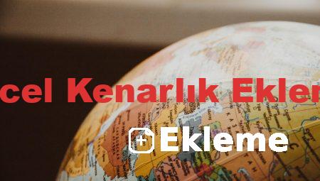 Excel Kenarlık Ekleme