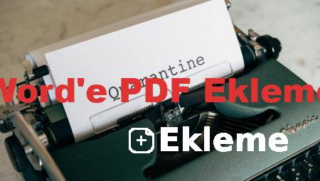 Word’e PDF Ekleme
